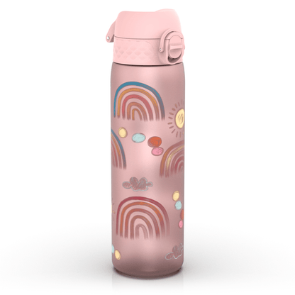 Leak Proof Slim Water Bottle, Recyclon, Rainbows, 500ml (18oz)