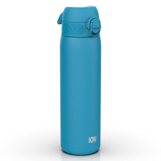 Leak Proof Slim Thermal Steel Water Bottle, Insulated, Blue, 500ml (17oz)