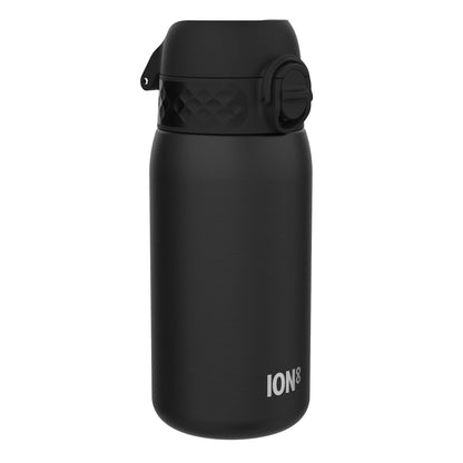 Leak Proof Water Bottle, Stainless Steel, Black, 400ml (13oz)