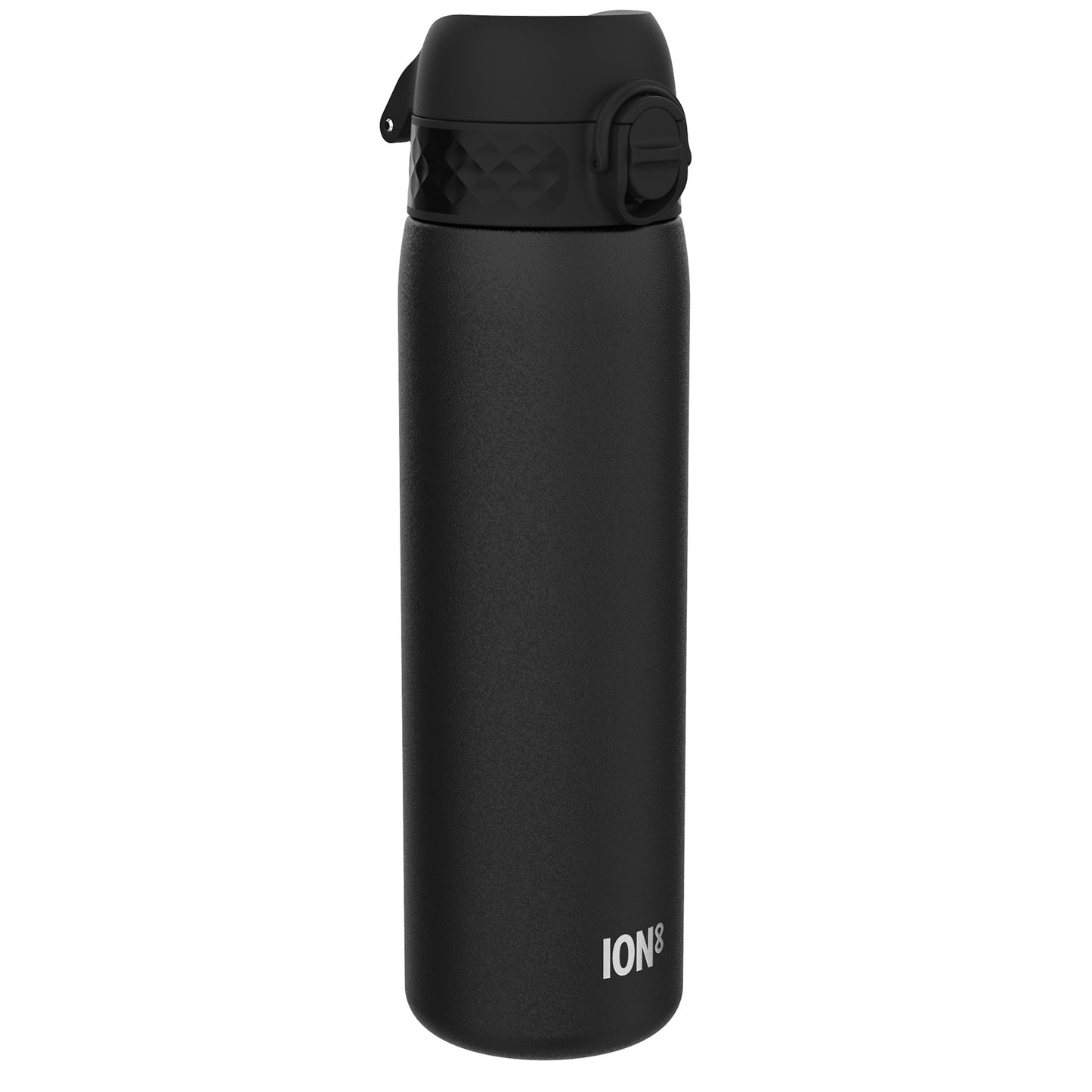 Leak Proof Slim Water Bottle, Stainless Steel, Black, 600ml (20oz)