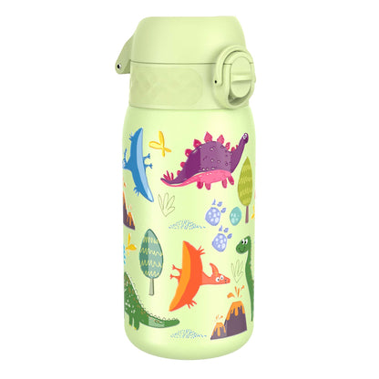 Leak Proof Water Bottle, Stainless Steel, Dinosaurs, 400ml (13oz)