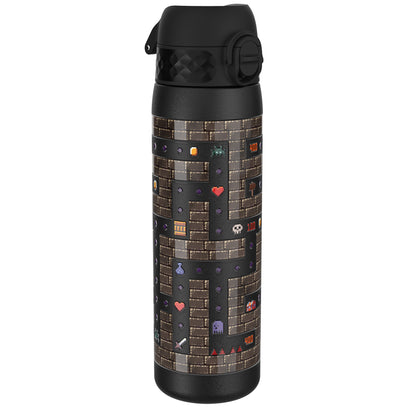 Leak Proof Slim Water Bottle, Stainless Steel, Gamer, 600ml (20oz)