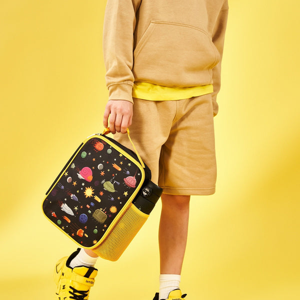 Kids Lunch Bag, Insulated, Spaceships, Medium