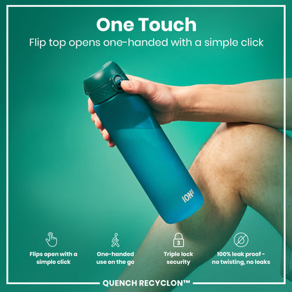 Leak Proof 1 litre Water Bottle, Recyclon, Aqua