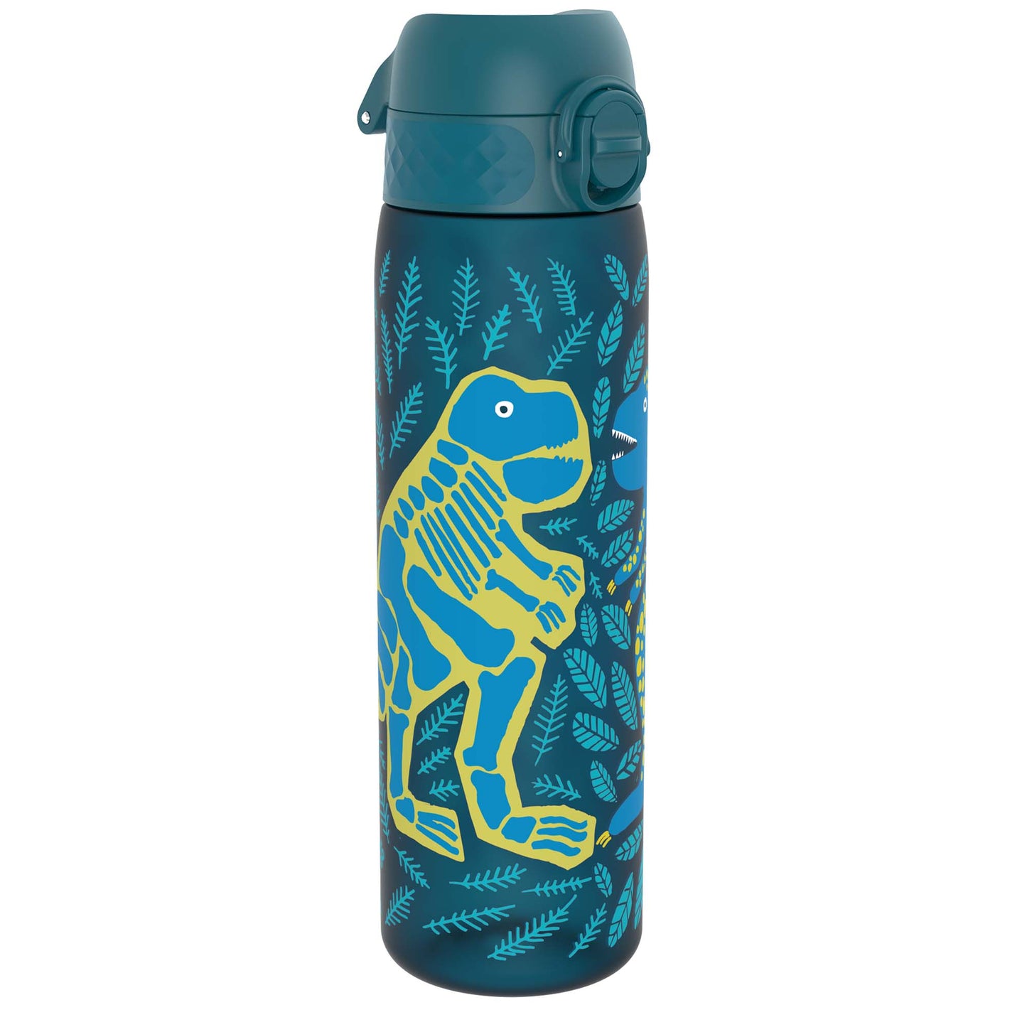 Leak Proof Slim Water Bottle, Recyclon, Dinosaurs, 500ml (18oz)