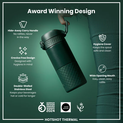 HotShot Leak Proof Insulated Cup, Travel Mug, Dark Green, 360ml (12oz)