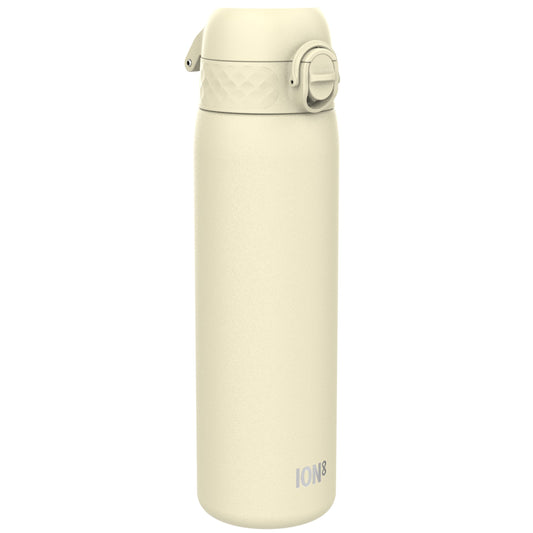 Leak Proof Slim Water Bottle, Stainless Steel, Creamy White, 600ml (20oz)