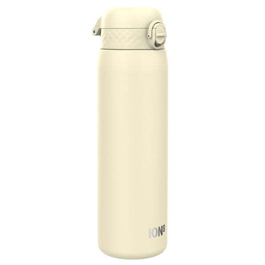 Leak Proof 1 Litre Water Bottle, Stainless Steel, Creamy White, 1L