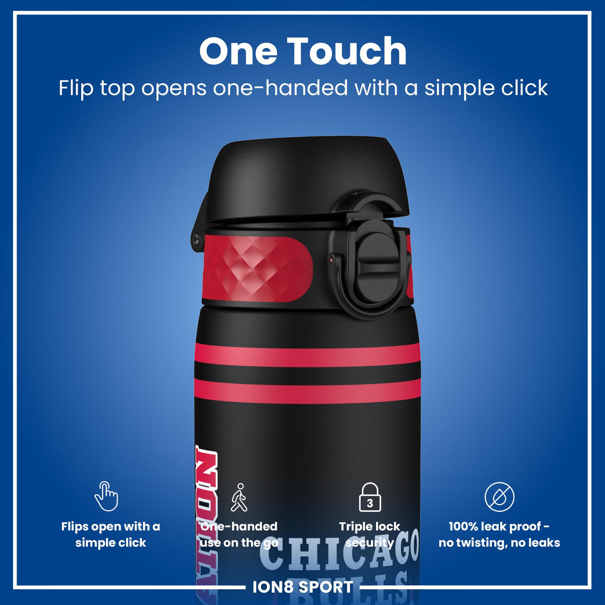 NBA x Ion8 Sports, Recyclon, Chicago Bulls, 500ml (18oz)