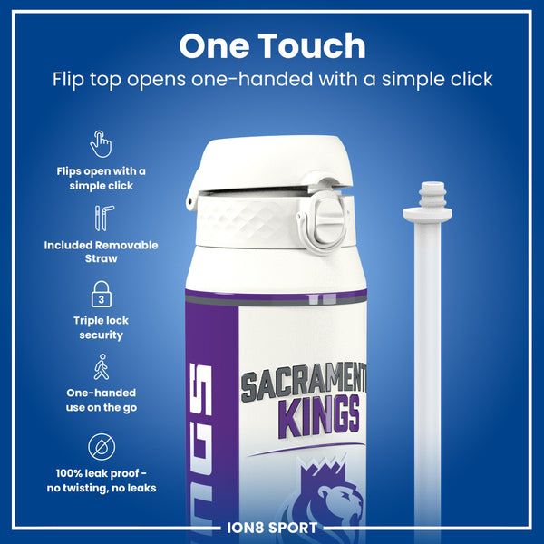 NBA x ION8, Insulated Steel Bottle, Sacramento Kings, 750ml (24oz)