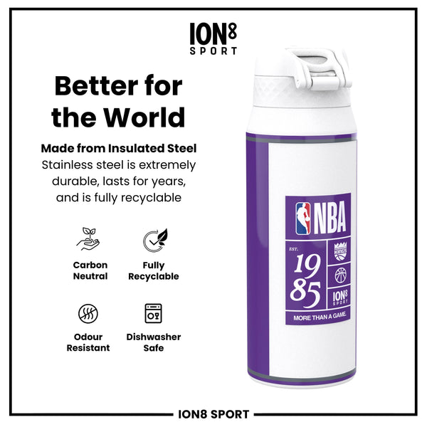 NBA x ION8, Insulated Steel Bottle, Sacramento Kings, 750ml (24oz)