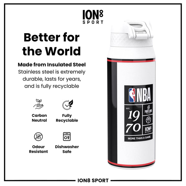 NBA x ION8, Insulated Steel Bottle, Portland Trailblazers, 750ml (24oz)