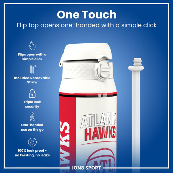NBA x ION8, Insulated Steel Bottle, Atlanta Hawks, 750ml (24oz)