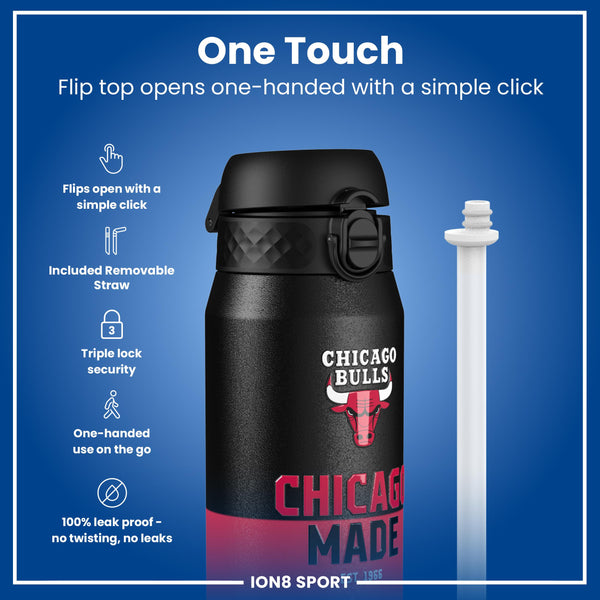 NBA x ION8, Insulated Steel Bottle, Chicago Bulls, 750ml (24oz)