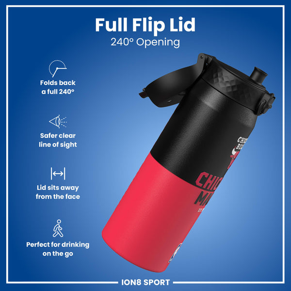 NBA x ION8, Insulated Steel Bottle, Chicago Bulls, 750ml (24oz)