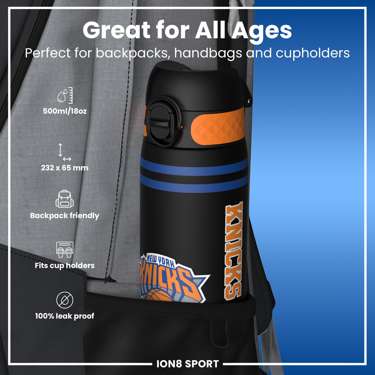 NBA x ION8, Recyclon, NY Knicks, 500ml (18oz)