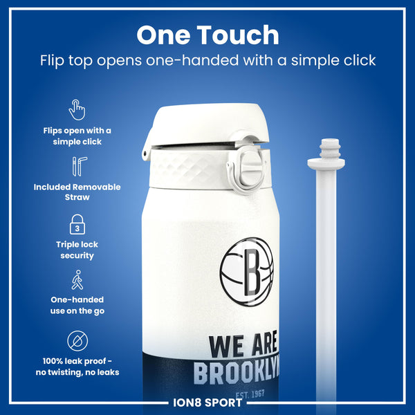 NBA x ION8, Insulated Steel Bottle, Brooklyn Nets, 750ml (24oz)