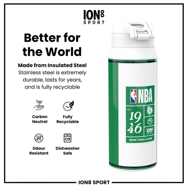 NBA x ION8, Insulated Steel Bottle, Boston Celtics, 750ml (24oz)