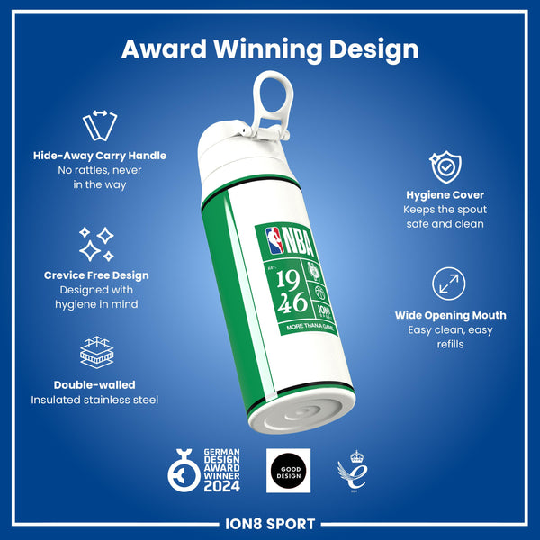 NBA x ION8, Insulated Steel Bottle, Boston Celtics, 750ml (24oz)