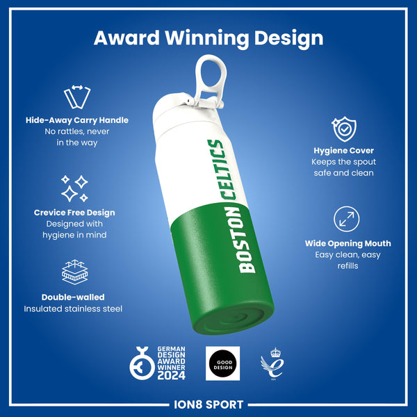 NBA x ION8, Insulated Steel Bottle, Boston Celtics, 750ml (24oz)