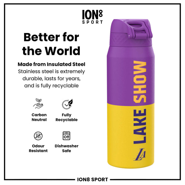 NBA x ION8, Insulated Steel Bottle, LA Lakers, 750ml (24oz)