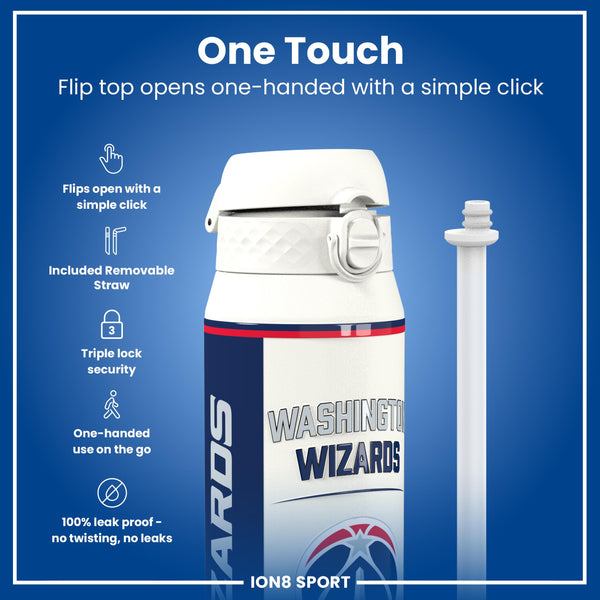 NBA x ION8, Insulated Steel Bottle, D.C Wizards, 750ml (24oz)