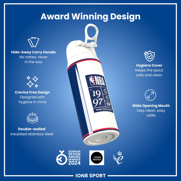 NBA x ION8, Insulated Steel Bottle, D.C Wizards, 750ml (24oz)