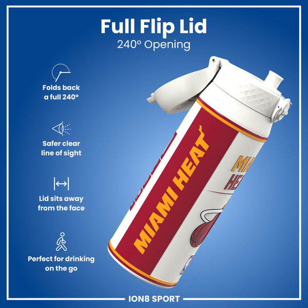 NBA x ION8, Insulated Steel Bottle, Miami Heat, 750ml (24oz)