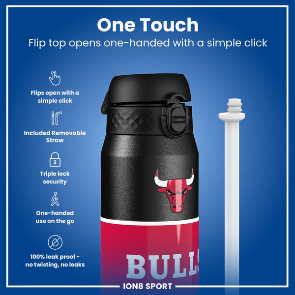 NBA x ION8, Insulated Steel Bottle, Chicago Bulls, 750ml (24oz)