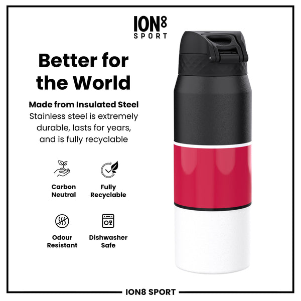 NBA x ION8, Insulated Steel Bottle, Chicago Bulls, 750ml (24oz)