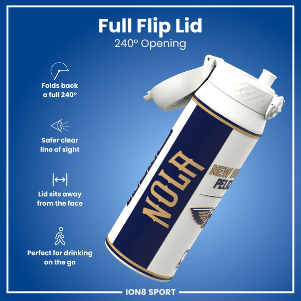 NBA x ION8, Insulated Steel Bottle, NOLA Pelicans, 750ml (24oz)