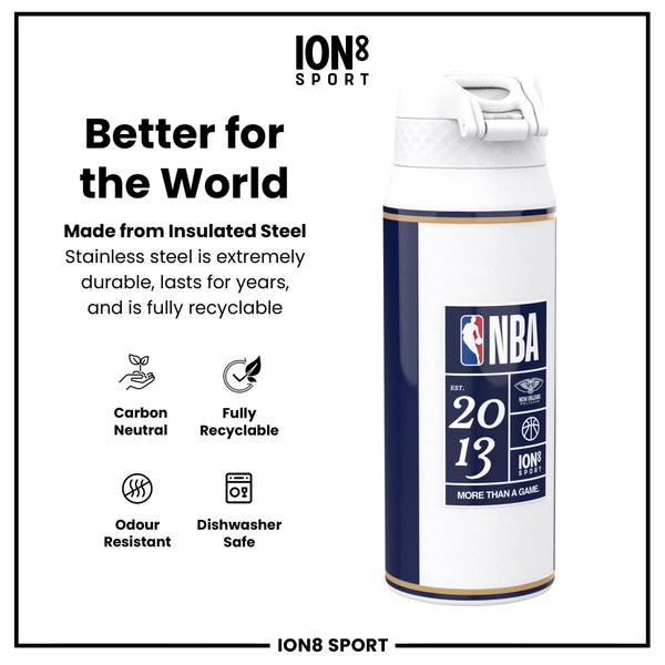 NBA x ION8, Insulated Steel Bottle, NOLA Pelicans, 750ml (24oz)
