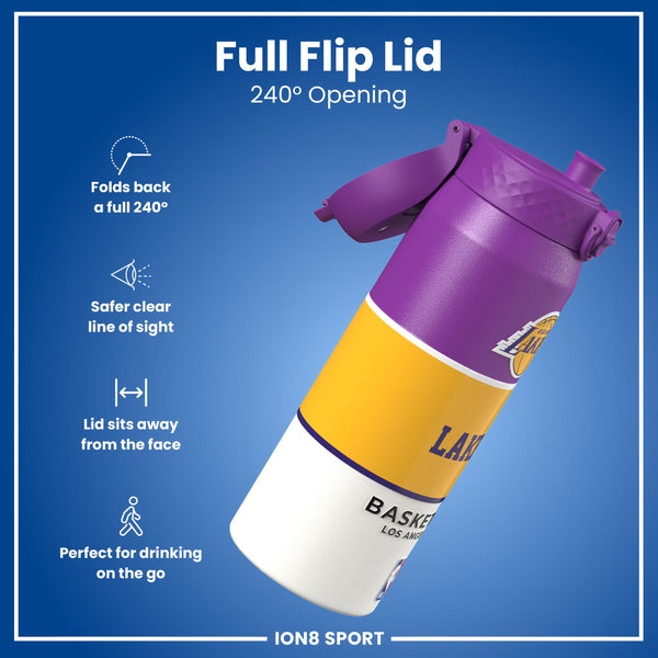NBA x ION8, Insulated Steel Bottle, LA Lakers, 750ml (24oz)