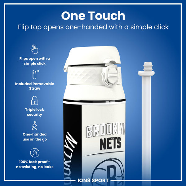 NBA x ION8, Insulated Steel Bottle, Brooklyn Nets, 750ml (24oz)