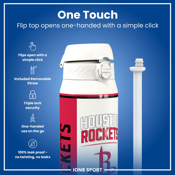 NBA x ION8, Insulated Steel Bottle, Houston Rockets, 750ml (24oz)