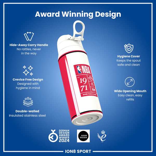 NBA x ION8, Insulated Steel Bottle, Houston Rockets, 750ml (24oz)