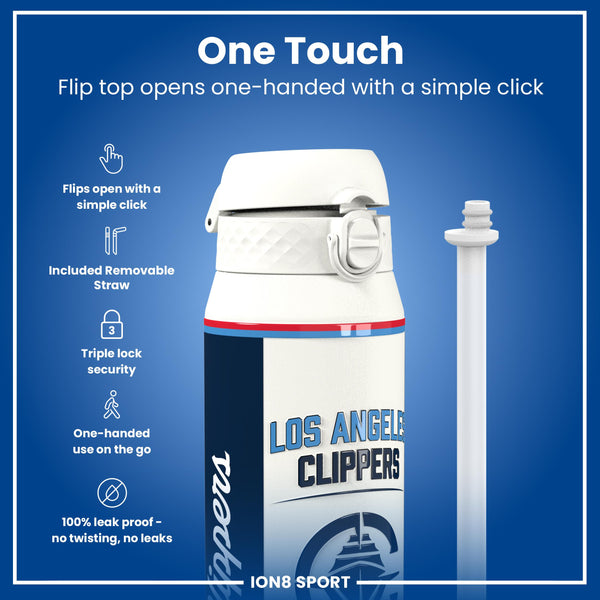 NBA x ION8, Insulated Steel Bottle, LA Clippers, 750ml (24oz)