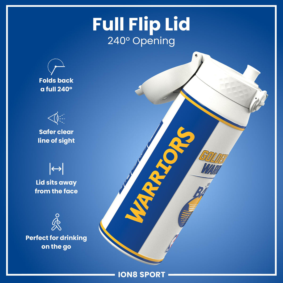 NBA x ION8, Insulated Steel Bottle, GS Warriors, 750ml (24oz)