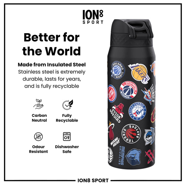 NBA x ION8, Insulated Steel Bottle, Multi Teams, 750ml (24oz)