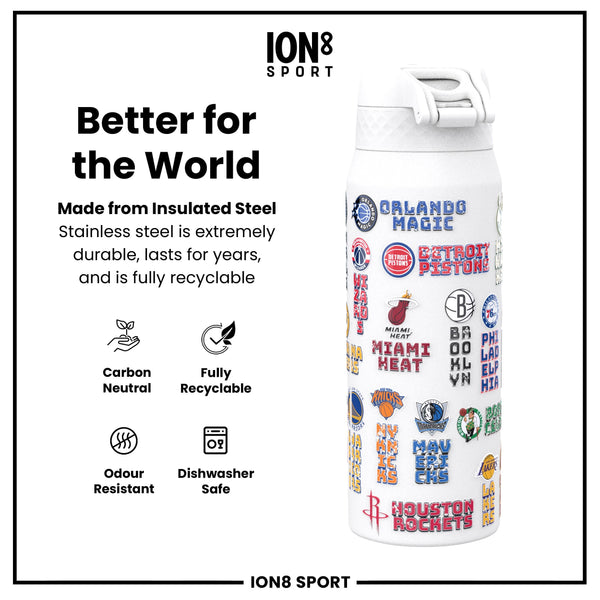 NBA x ION8, Insulated Steel Bottle, Patch Logos, 750ml (24oz)