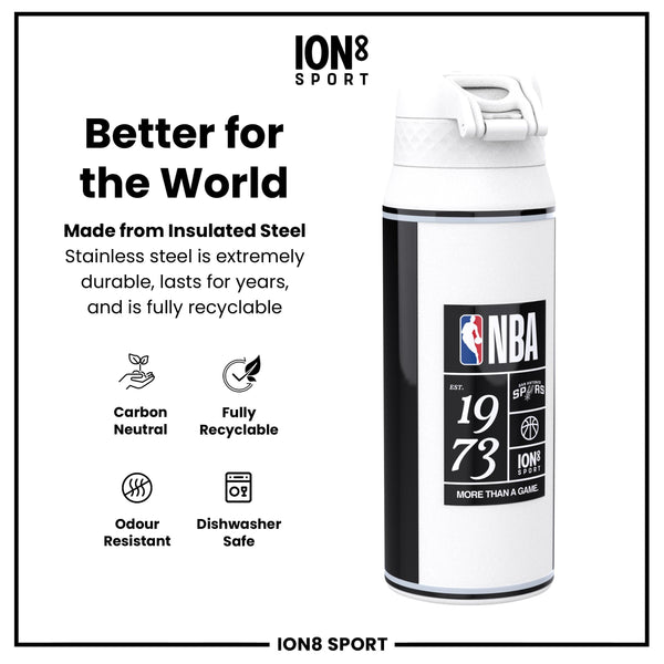 NBA x ION8, Insulated Steel Bottle, SA Spurs, 750ml (24oz)