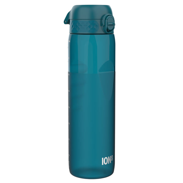 Leak Proof 1 litre Water Bottle, Recyclon, Half-Cut, Teal, 1L