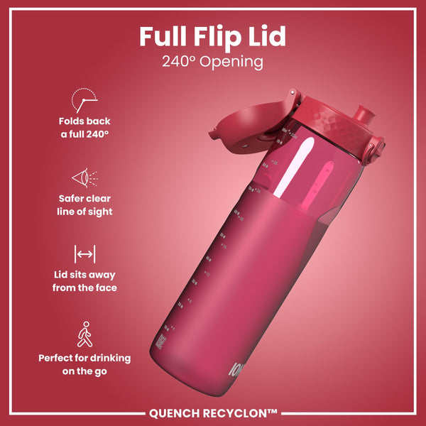 Leak Proof 1 litre Water Bottle, Recyclon, Half-Cut, Magenta, 1L