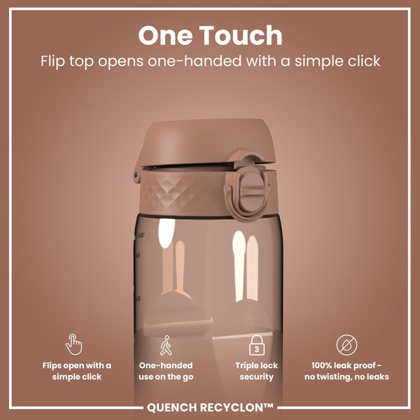 Leak Proof 1 litre Water Bottle, Recyclon, Half-Cut, Mocha, 1L