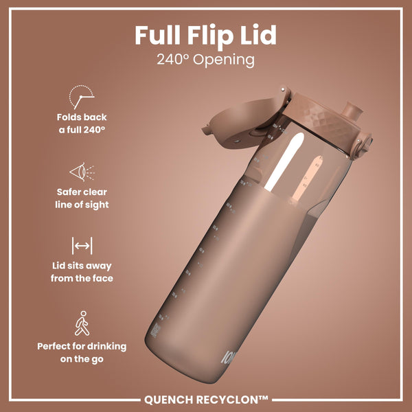 Leak Proof 1 litre Water Bottle, Recyclon, Half-Cut, Mocha, 1L