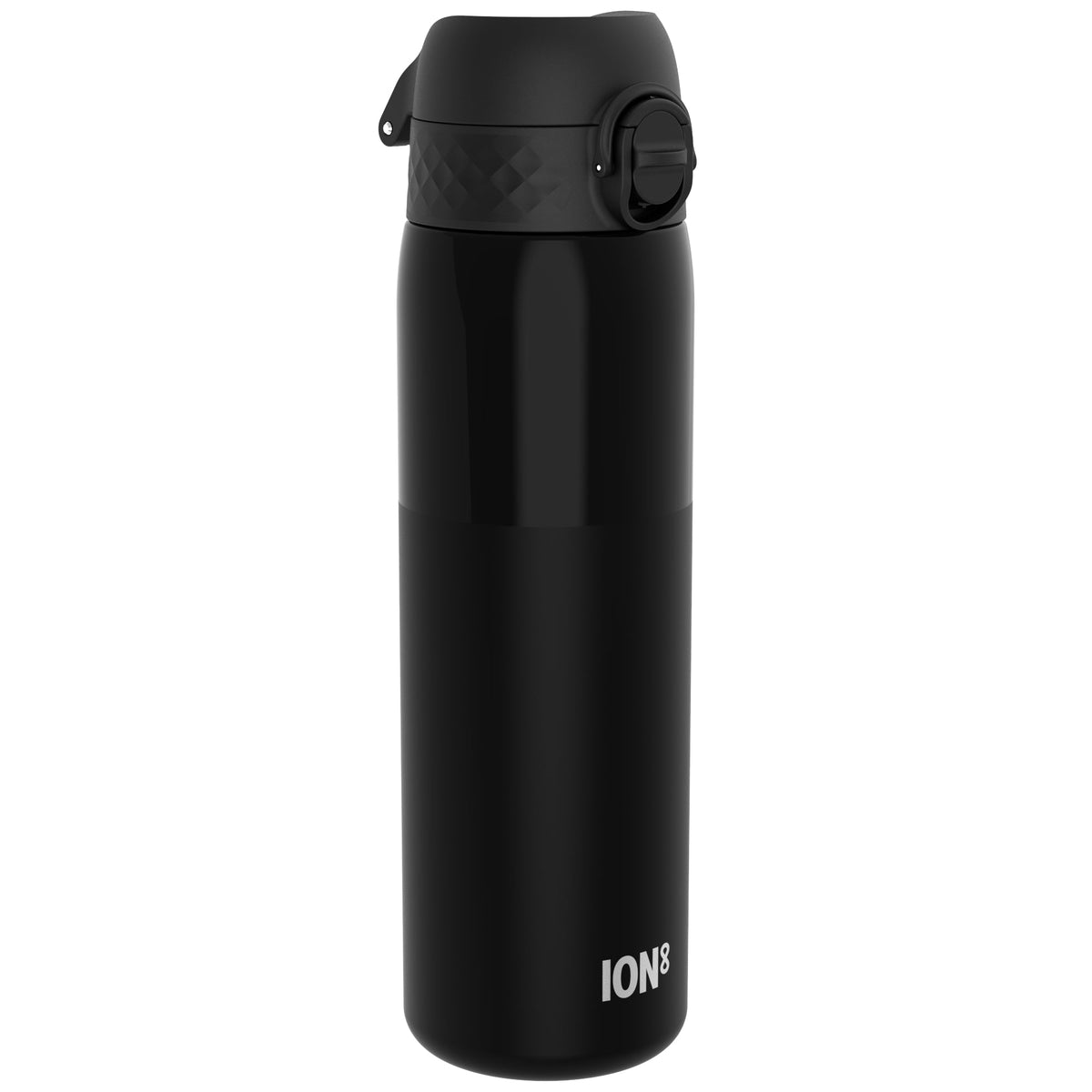 Leak Proof Slim Water Bottle, Recyclon, Half-Cut, Black, 500ml (18oz)