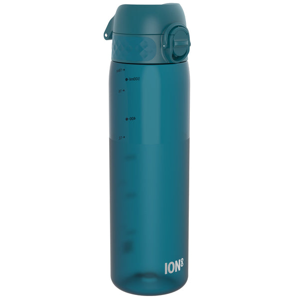 Leak Proof Slim Water Bottle, Recyclon, Half-Cut, Teal, 500ml (18oz)