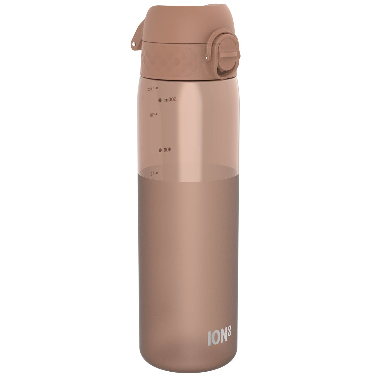 Leak Proof Slim Water Bottle, Recyclon, Half-Cut, Mocha, 500ml (18oz)