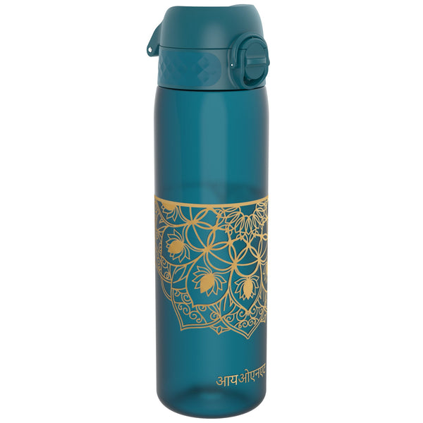Leak Proof Slim Water Bottle, Recyclon, Half-Cut, Mandalas, 500ml (18oz)