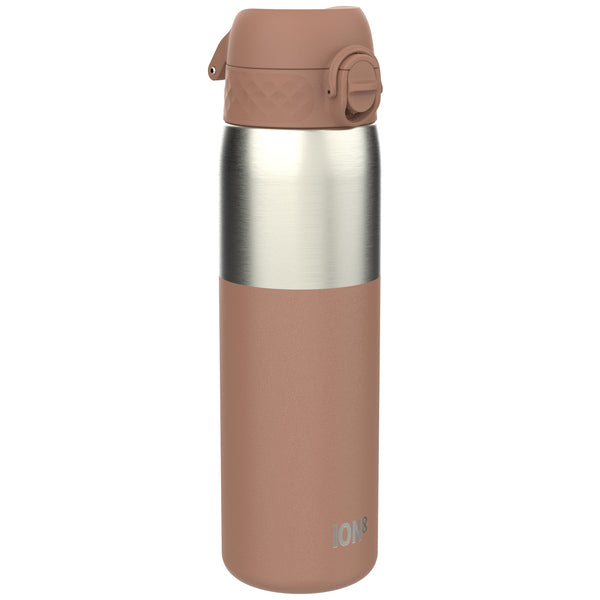 Leak Proof Slim Water Bottle, Stainless Steel, Mocha, 600ml (20oz)